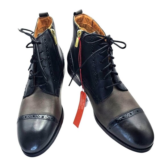 Pikolinos 8.5 Royal Flat Lace-Up Ankle Boots Lead EU 39 New w/Tag No Box - Picture 7 of 16